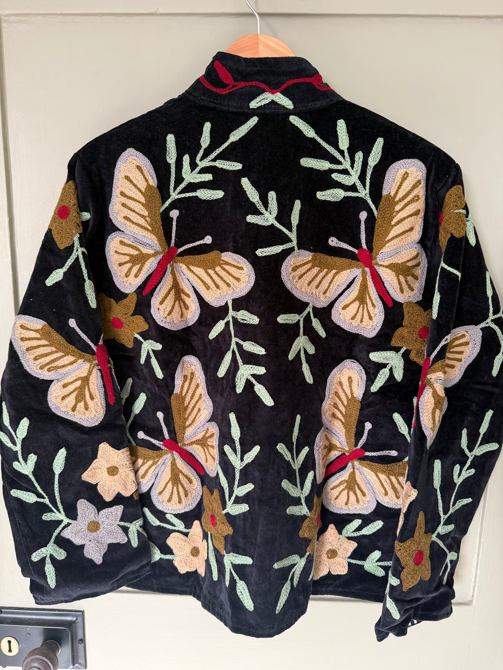 Handmade velvet embroidered jacket
