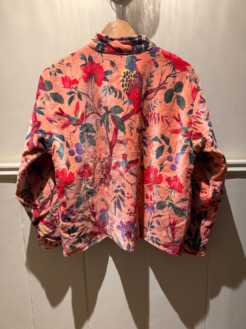 Handmade velvet block print jacket