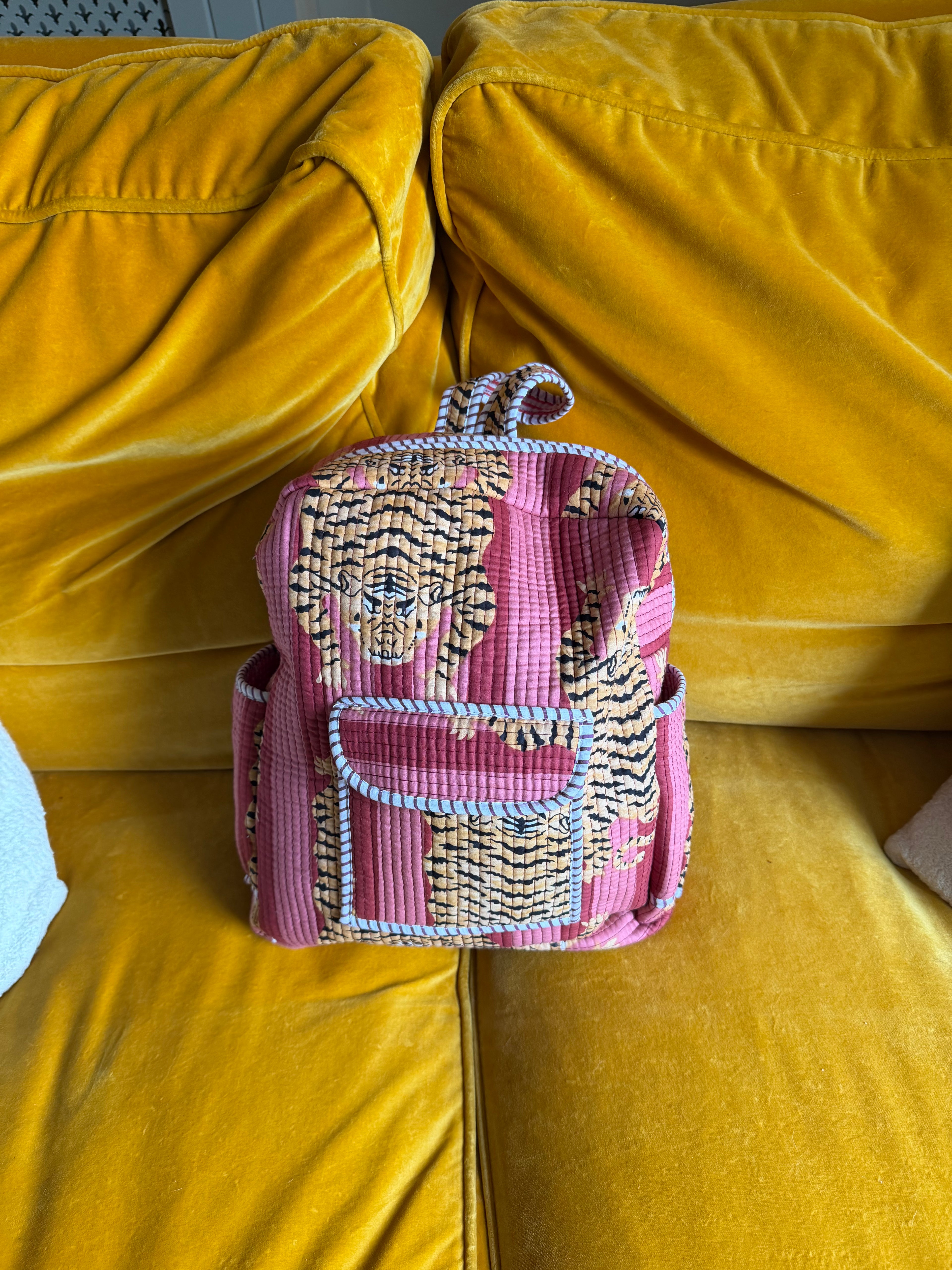 Handmade Rack-sack, block print 100 cotton.