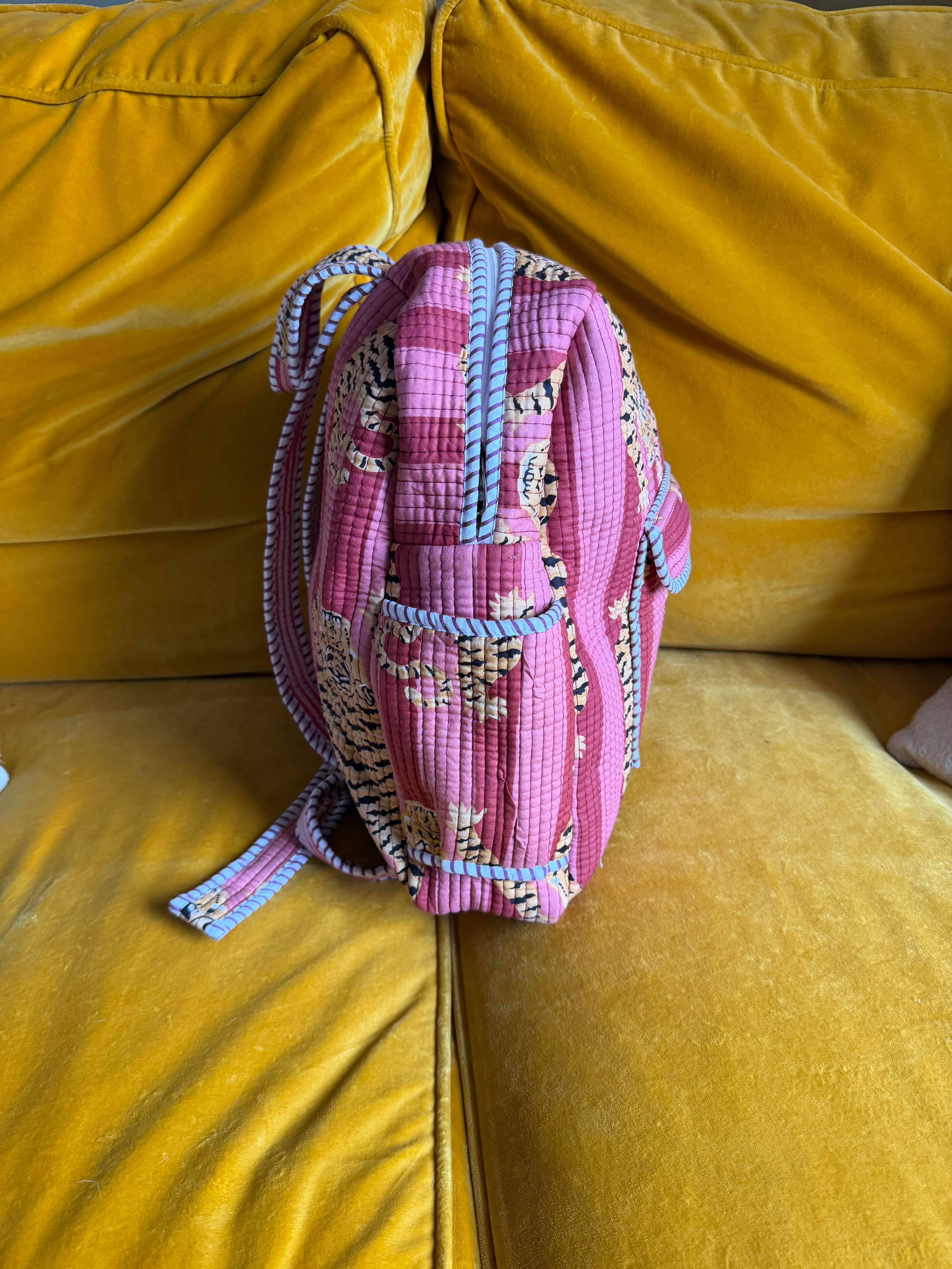 Handmade Rack-sack, block print 100 cotton.