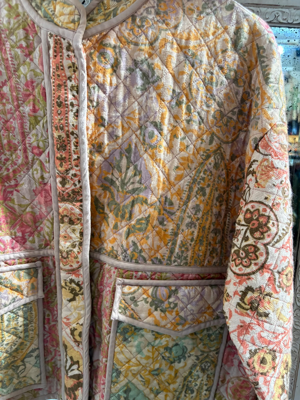 Zara padded Indian print jacket UK 12-14