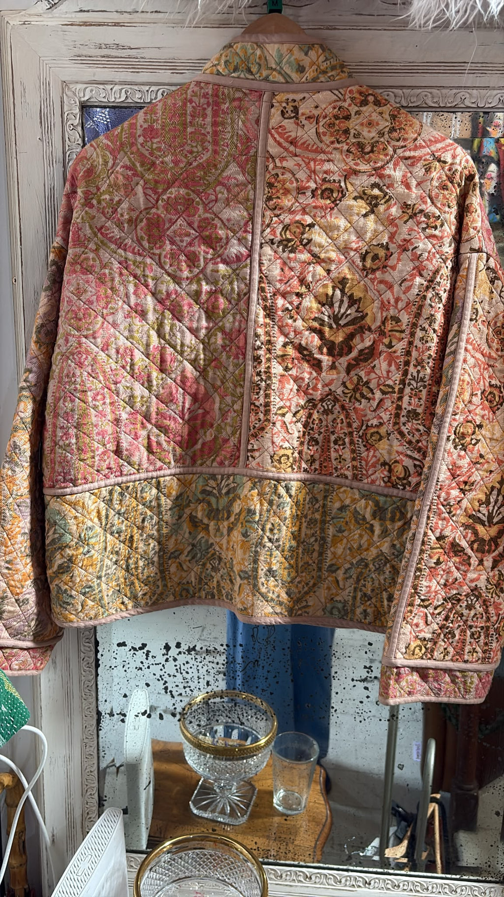 Zara padded Indian print jacket UK 12-14
