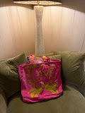Handmade large velvet embroidered Love bag with cotton lining