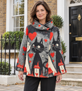 New In. Print Cape Jacket one size UK 8-16 stunning quality statement piece.