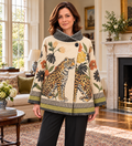 New In. Print Cape Jacket one size UK 8-16 stunning quality statement piece.