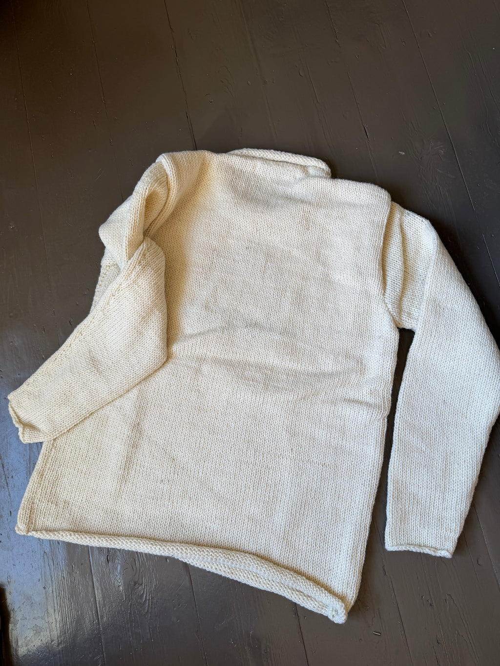 New in. Mushroom wool jumper in cream