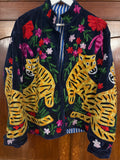 Beautiful Handmade Embroidered Velvet Jacket with cotton lining UK 8-14