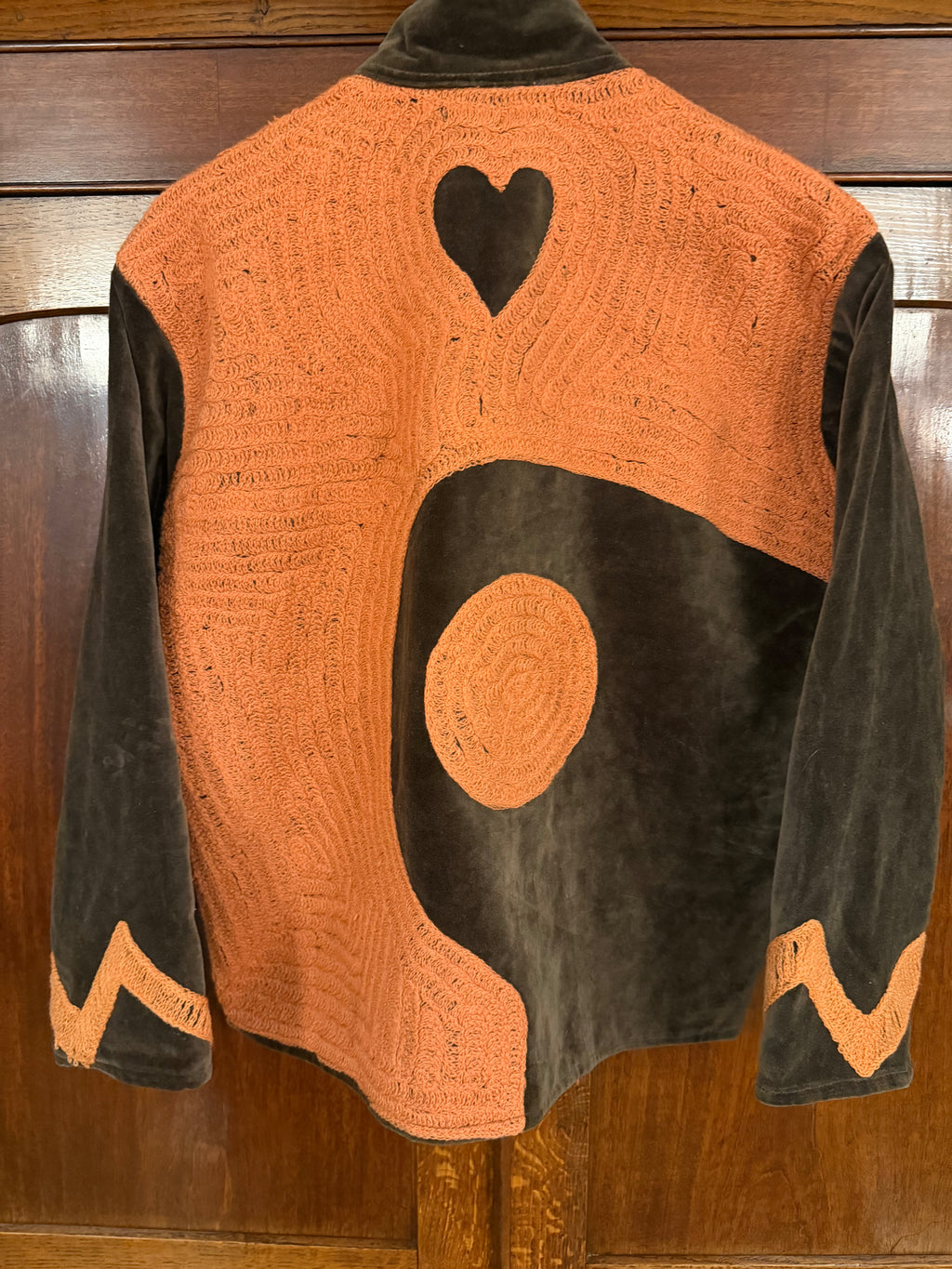 Beautiful Handmade Embroidered Velvet Jacket with cotton lining UK 8-14