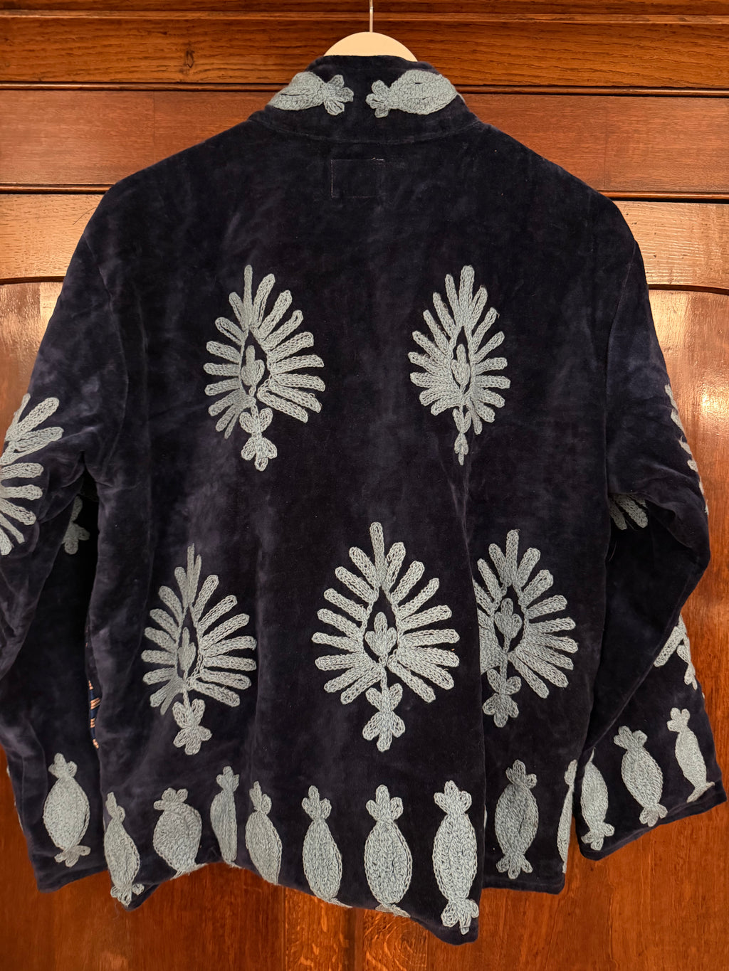 Beautiful Handmade Embroidered Velvet Jacket with cotton lining UK 8-14