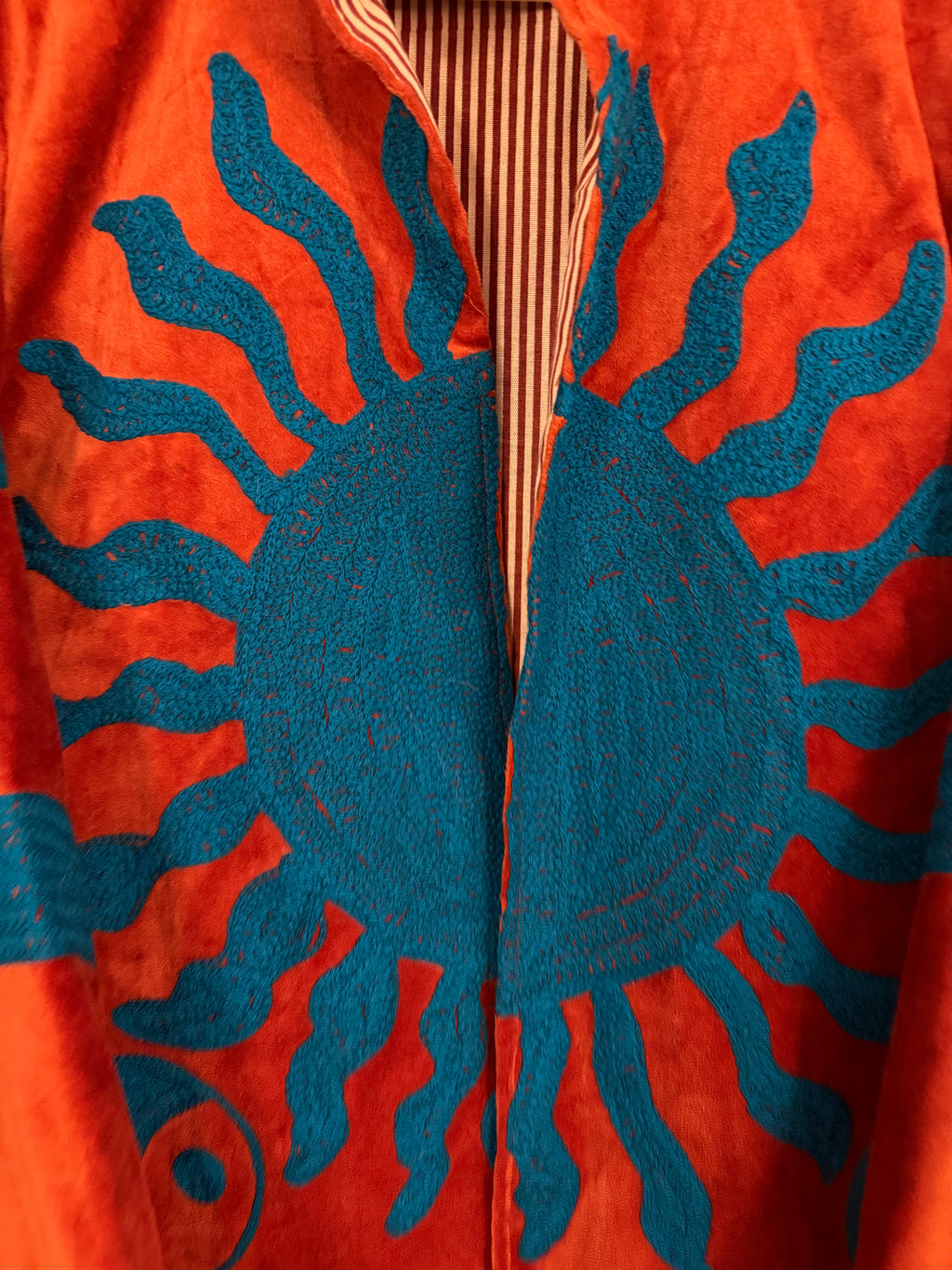 Beautiful Handmade Embroidered Velvet Jacket with cotton lining UK 8-14