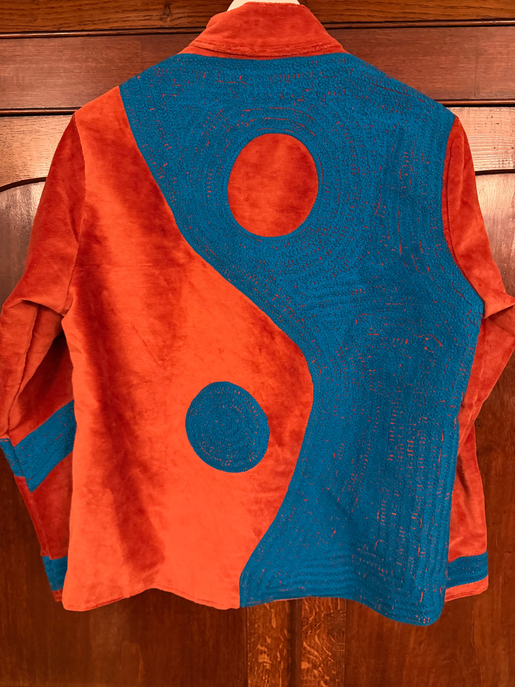 Beautiful Handmade Embroidered Velvet Jacket with cotton lining UK 8-14