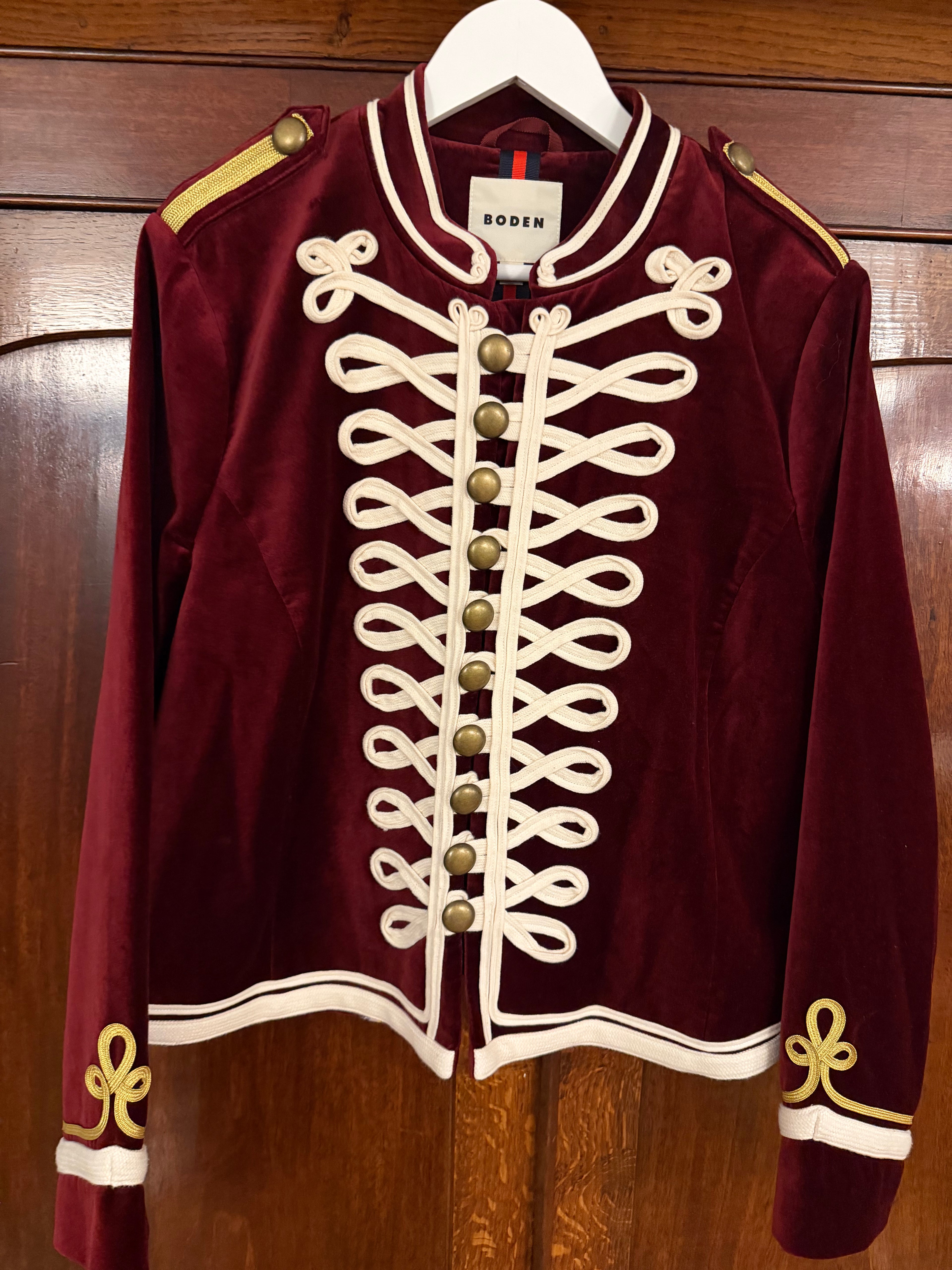 Boden Military Jacket UK 10-12 amazing colour.