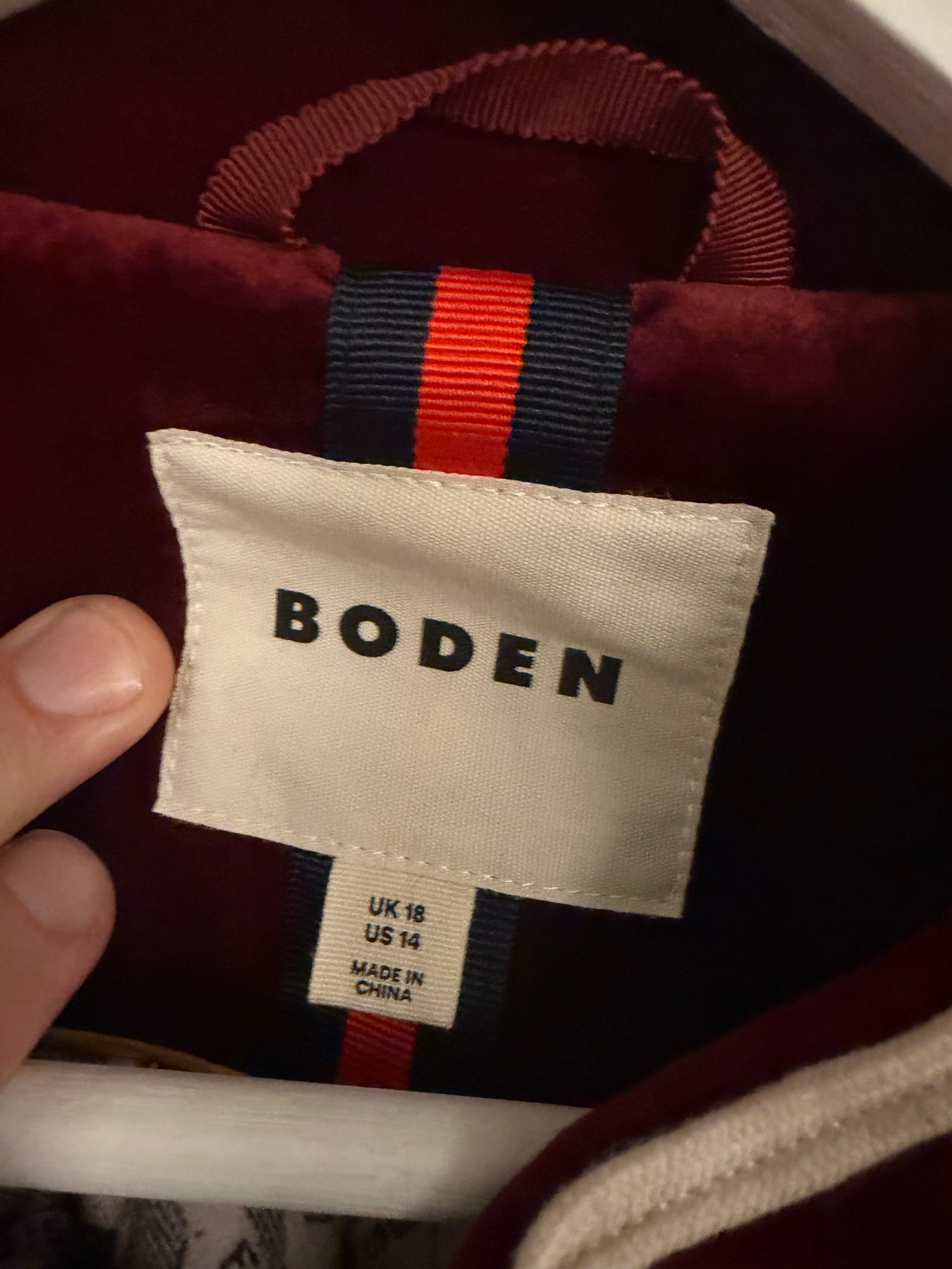 Boden Military Jacket UK 10-12 amazing colour.