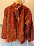 Beautiful Handmade block print Velvet Jacket with cotton lining UK 8-14 pockets on front