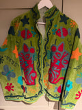 Beautiful Handmade Embroidered Velvet Jacket with cotton lining UK 8-14