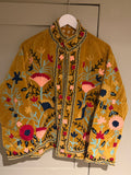 Beautiful Handmade Embroidered Velvet Jacket with cotton lining UK 8-14