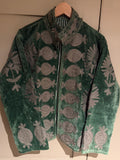 Beautiful Handmade Embroidered Velvet Jacket with cotton lining UK 8-14