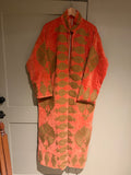 Beautiful Handmade long Embroidered Velvet Jacket with cotton lining UK 8-14