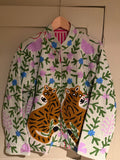 Beautiful Handmade Embroidered vintage Indian kantha cotton Jacket with cotton lining UK 8-14