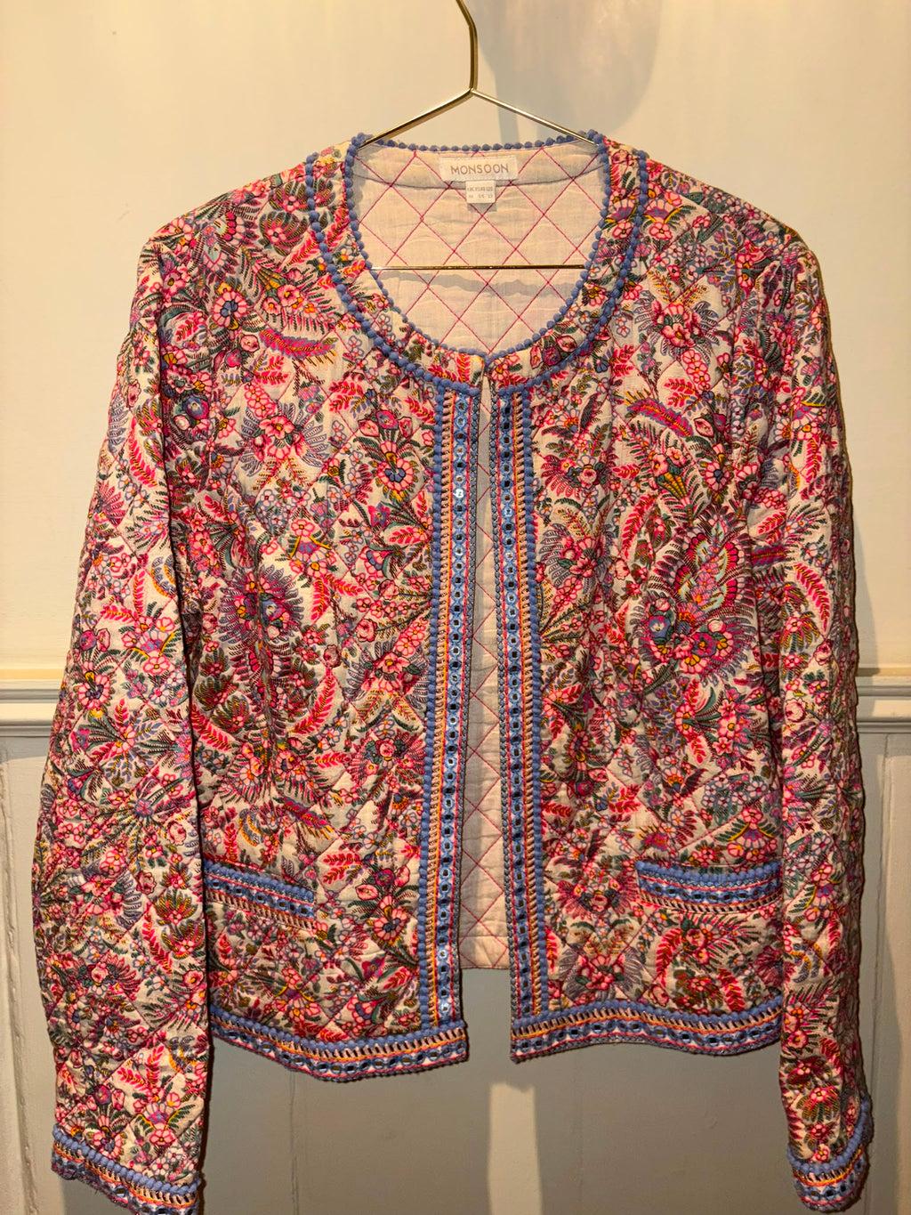 Vintage Monsoon beautiful quilted jacket UK 16