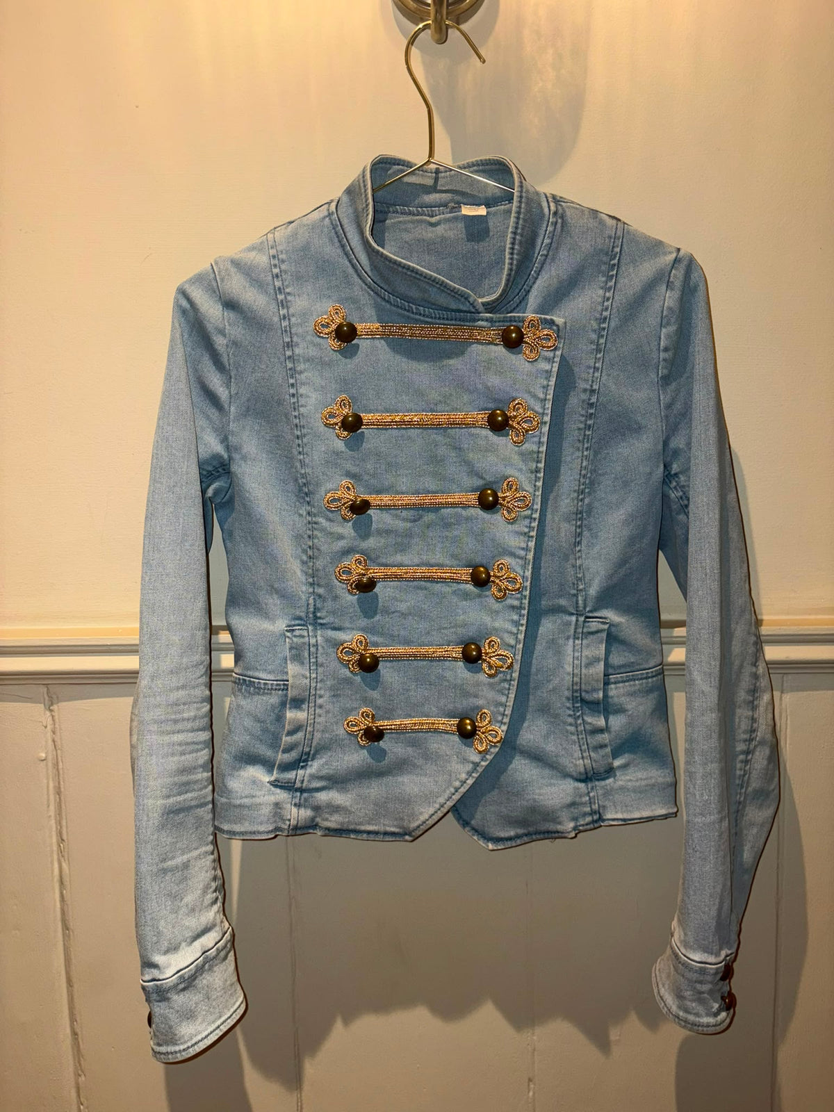 Y2K denim Military jacket