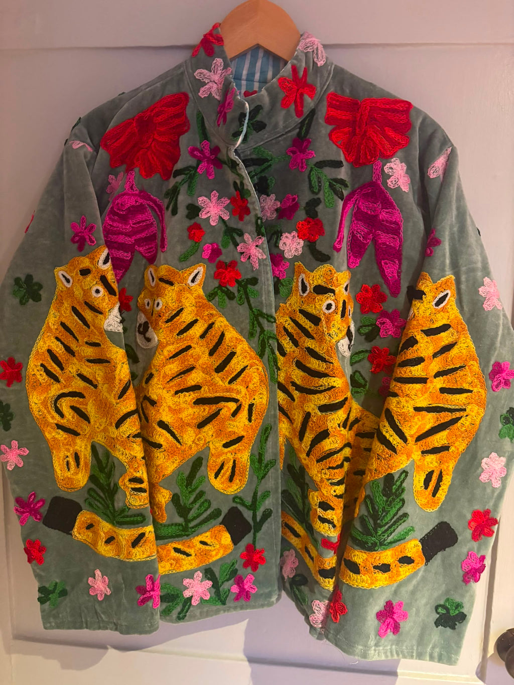 Beautiful Handmade Embroidered Velvet Jacket