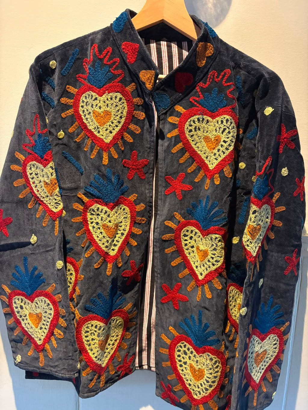 Beautiful Handmade Embroidered Velvet Jacket