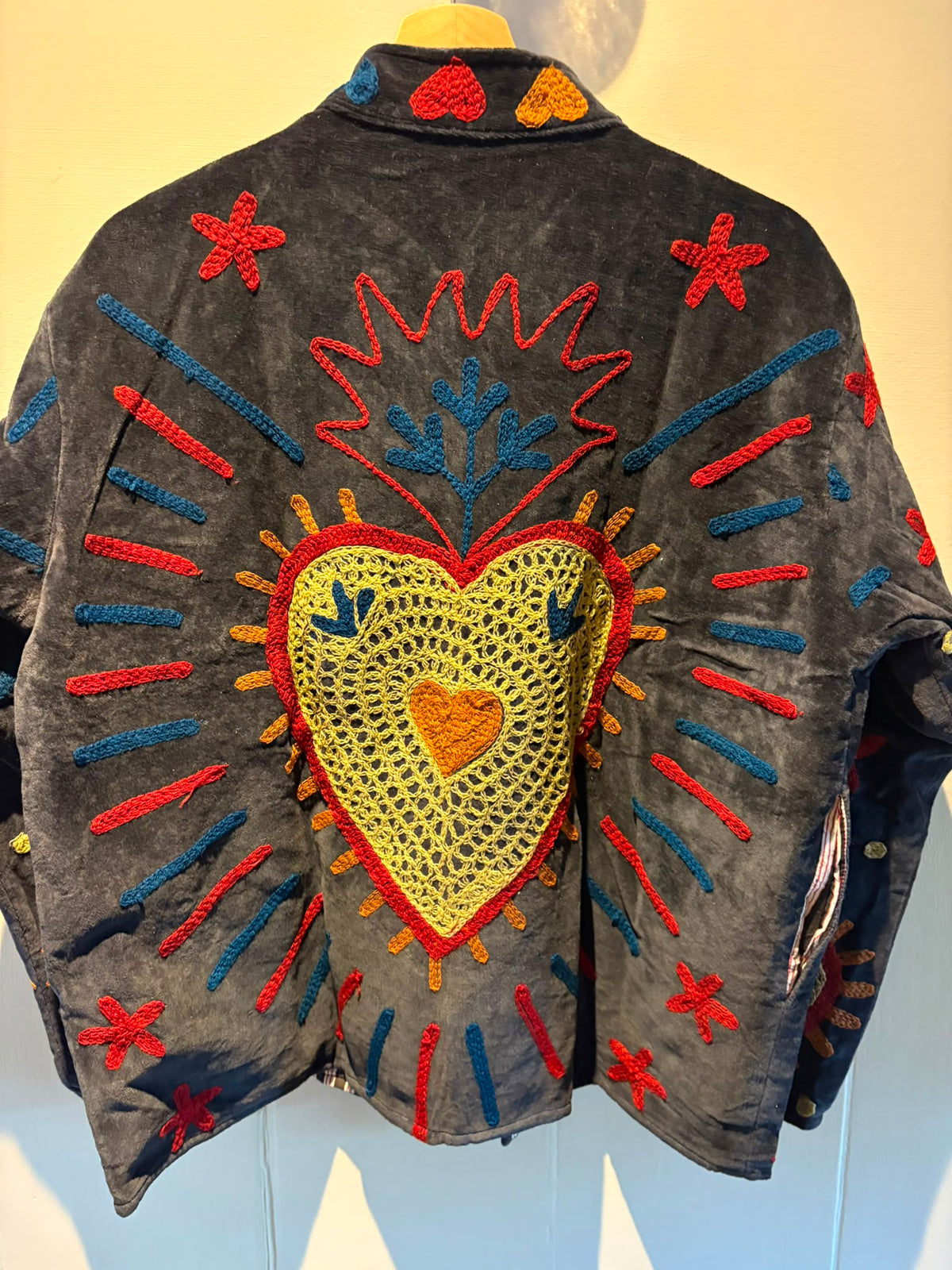 Beautiful Handmade Embroidered Velvet Jacket