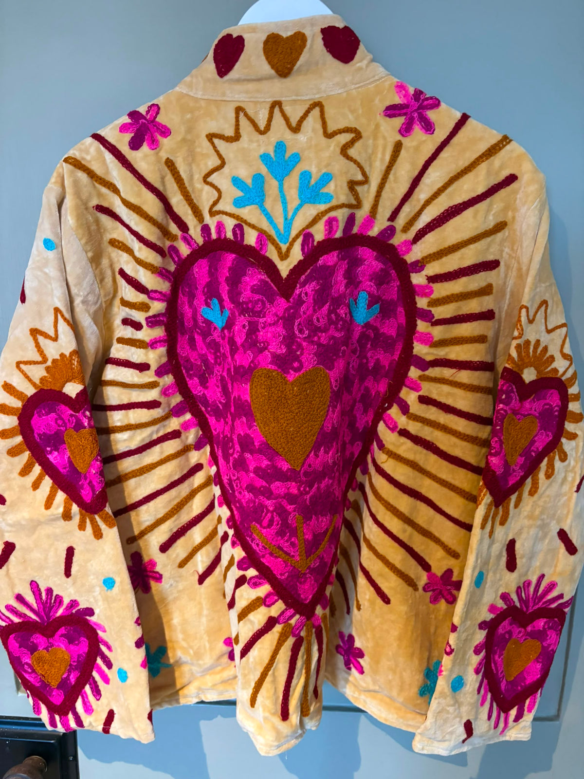 Beautiful Handmade Embroidered Velvet Jacket