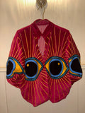 Hand embroidered velvet jacket with cotton lining and pockets